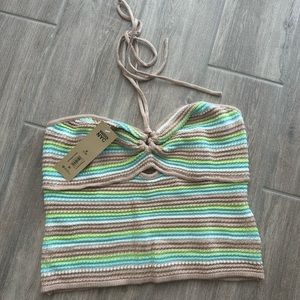 NTW CROCHET HALTER TOP